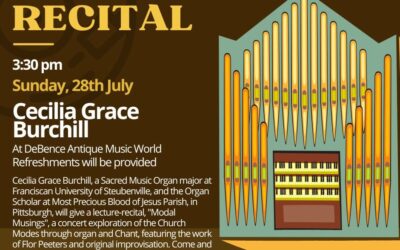 Grace Burchill – Recital and Lecture: “Modal Musings”
